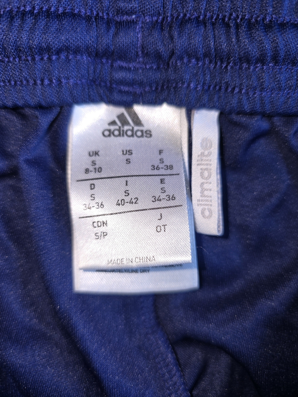 Adidas Women’s Navy Athletic Shorts with White Trim - Picture 4 of 4
